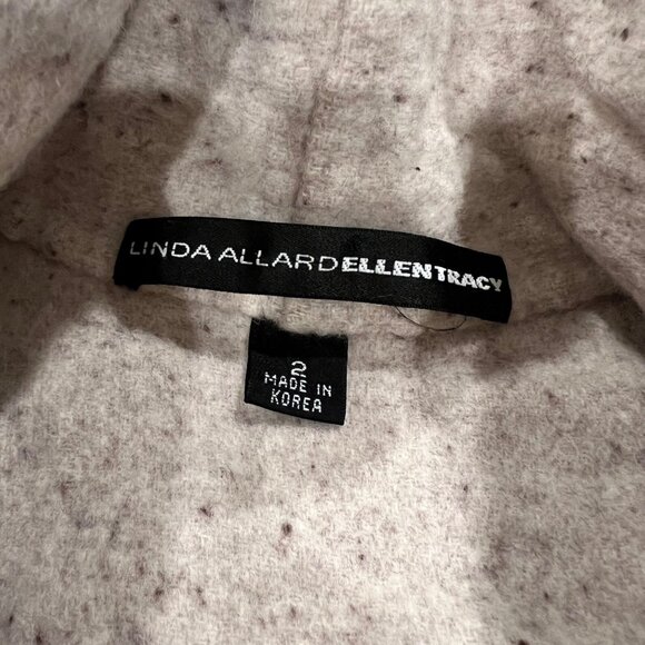 Linda Allard Ellen Tracy Jacket Womens Cream Wool Rabbit Hair Open Front Size 2 - Picture 5 of 13